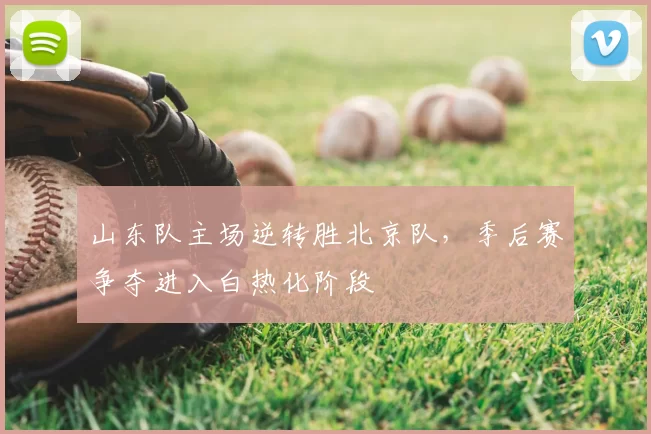 山东队主场逆转胜北京队,季后赛争夺进入白热化阶段